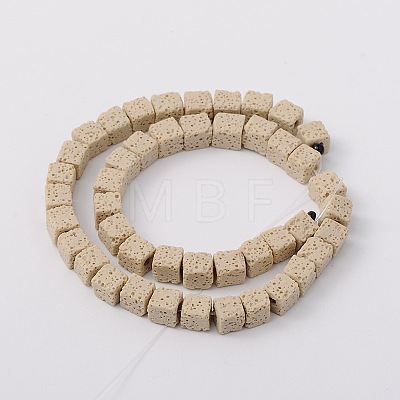 Synthetic Lava Rock Bead Strands G-N0104-8mm-17-1