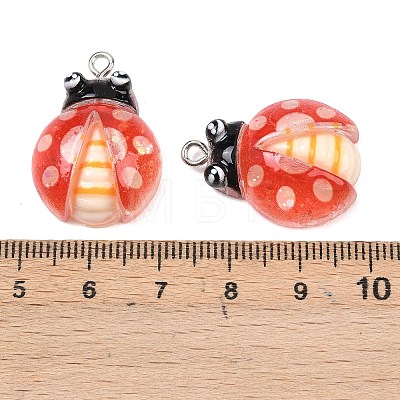 Transparent & Opaque Resin Pendants RESI-P048-02C-P-1