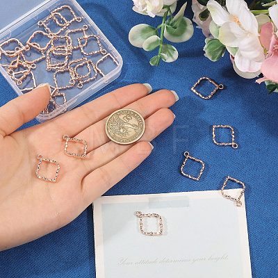 Alloy Open Back Bezel Pendants FIND-WH0111-887RG-1