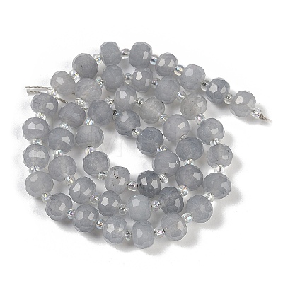 Natural Grey Agate Beads Strands G-H057-A11-01-1