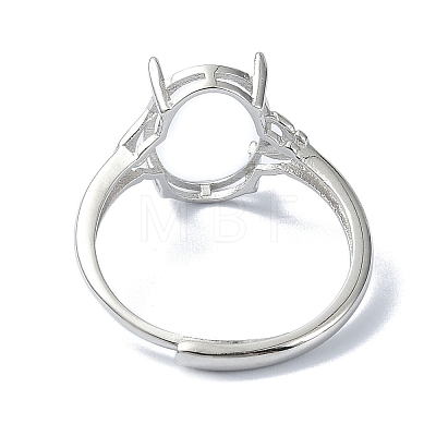 Adjustable 925 Sterling Silver Ring Components STER-K179-22P-1