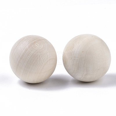 Unfinished Wood Beads X-WOOD-T014-40mm-1