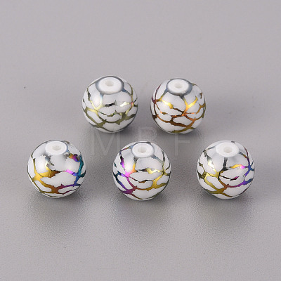 Electroplate Glass Beads EGLA-Q123-007F-1