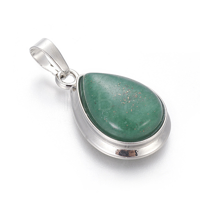 Natural Green Aventurine Pendants G-L512-C06-1