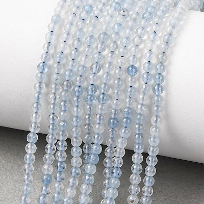 Natural Aquamarine Beads Strands G-H358-A11-3mm-01-1