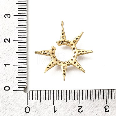 Brass Micro Pave Cubic Zirconia Pendants KK-Q035-07G-1