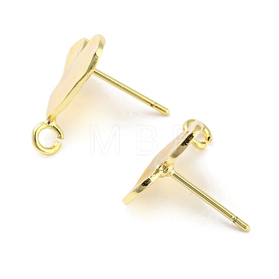 Brass Stud Earring Findings KK-L208-17G-1