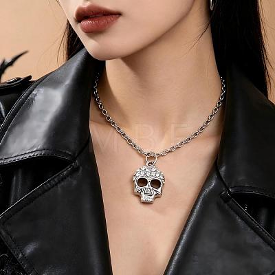 Halloween Gothic Zinc Alloy Pendant Necklaces QF2193-2-1