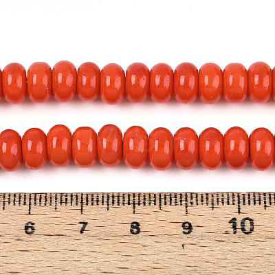 Opaque Spray Painted Glass Beads GLAA-ZX008-8mm-18M-1