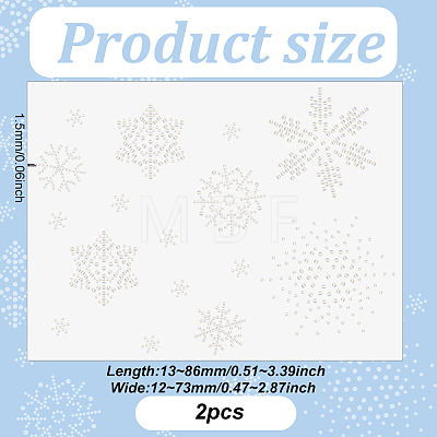 Snowflake Shape Hotfix Rhinestone DIY-WH0399-76A-1