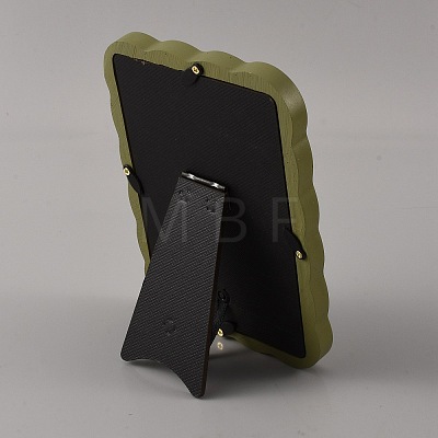 Resin Wavy Edge Photo Frame Stand for Tabletop Display RE-JOYA7E4-01A-1