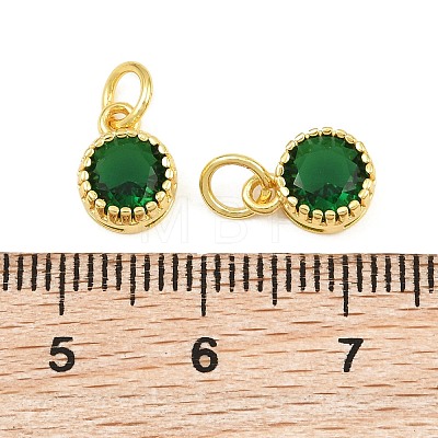 Brass Pave Cubic Zirconia Charms CU-CBA3D67-02G-03-1