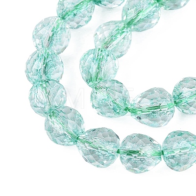 Crackle Transparent Glass Beads Strands GLAA-N068-04A-04-1
