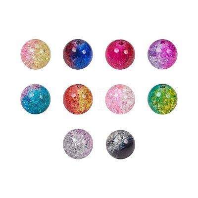 Round Transparent Crackle Glass Beads CCG-X0006-B-1
