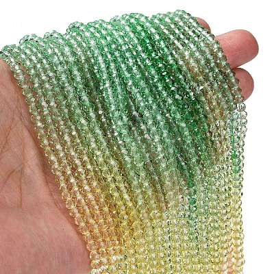 Transparent Painted Glass Beads Strands X-DGLA-A034-T3mm-A04-1