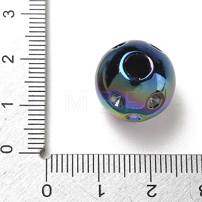 UV Plating Opaque Acrylic European Bead Rhinestone Settings AC-CBA6658-06G-1