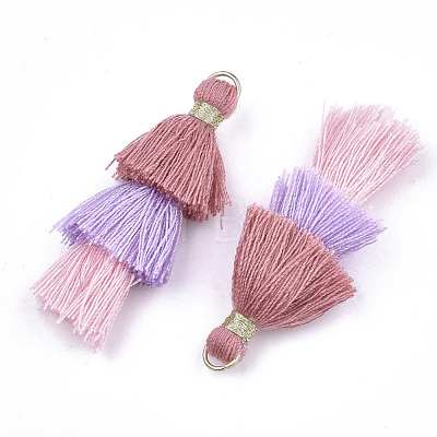 Polycotton(Polyester Cotton) Tassel Pendant Decorations FIND-T018-09-1