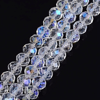 Glass Beads Strands GR10MMY-28-1