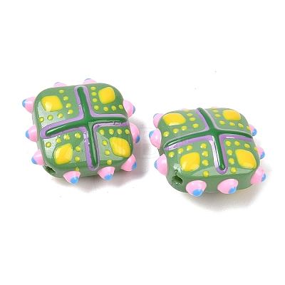 Glass Imitation Jade Beads GLAA-L051-03F-1
