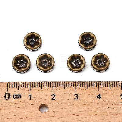 Brass Rhinestone Spacer Beads RB-A014-Z8mm-01AB-NF-1