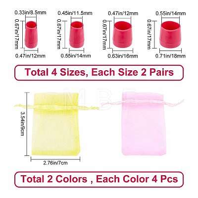 Gorgecraft 8Pair PVC High Heel Stoppers Protector FIND-GF0002-08C-1