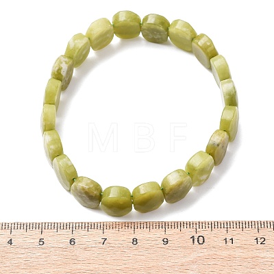 Natural Lemon Jade Faceted Beaded Stretch Bracelets for Women BJEW-K251-07G-1
