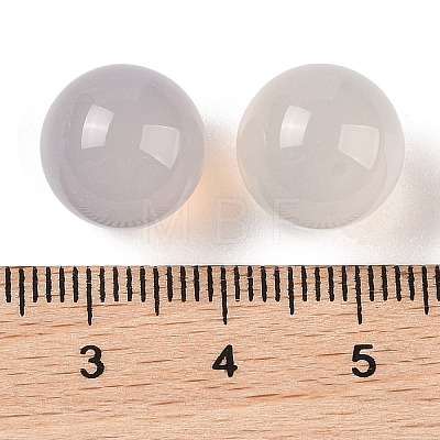 Natural White Agate No Hole Sphere Beads G-K353-04B-18-1