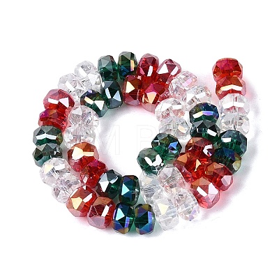Electroplate Transparent Glass Beads Strands EGLA-N022-15A-B03-1