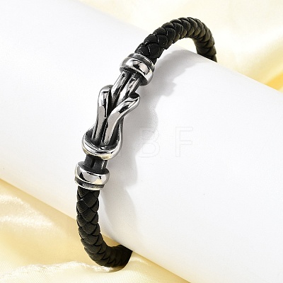 Braided Microfiber Leather Cord Bracelets BJEW-A092-01B-AS-1