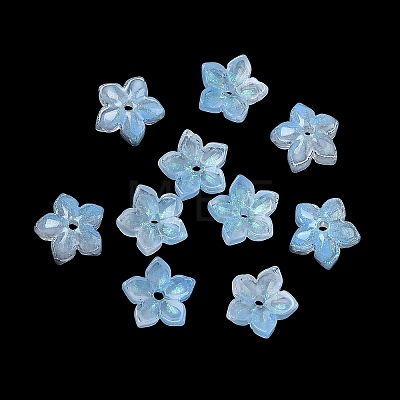 Dyed & Heated Glass Bead Caps GLAA-Z019-02L-1