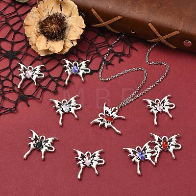20Pcs 5 Colors Alloy Rhinestone Pendants FIND-CJ0005-88-1