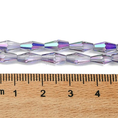 Transparent Electroplate Glass Beads Strands GLAA-K064-05A-HR01-1