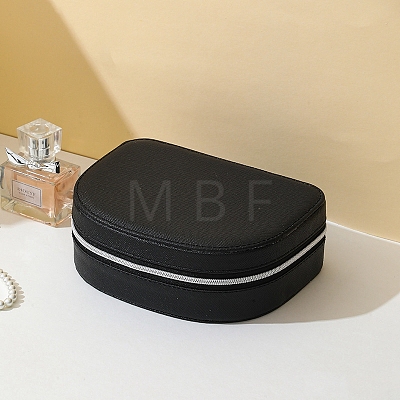 Half Round PU Leather Jewelry Box PW-WG80655-03-1