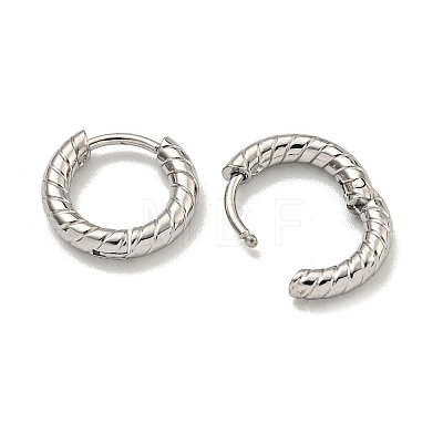 Tarnish Resistant 202 Stainless Steel Huggie Hoop Earrings with 304 Stainless Steel Pins for Women EJEW-H003-04P-1