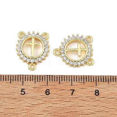 Brass Micro Pave Clear Cubic Zirconia Chandelier Component Links CU-B002-01G-B-1
