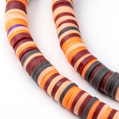 Handmade Polymer Clay Beads Strands CLAY-R089-6mm-T02B-21-1