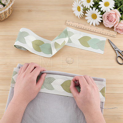 5M Leaf Jacquard Polyester Ribbon OCOR-WR0002-20A-1