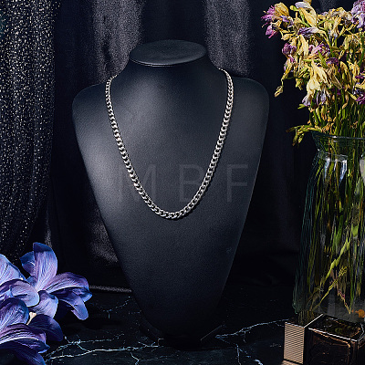 1Pc 304 Stainless Steel Cuban Link Chain Necklaces for Men Women NJEW-SP0001-23C-1