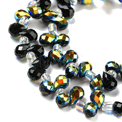 Electroplate Transparent Glass Beads Strands EGLA-P052-01A-AB04-1