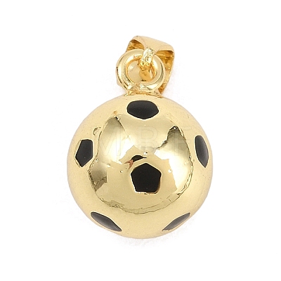 Sports Theme Brass Enamel Pendants KK-A297-07A-G-1