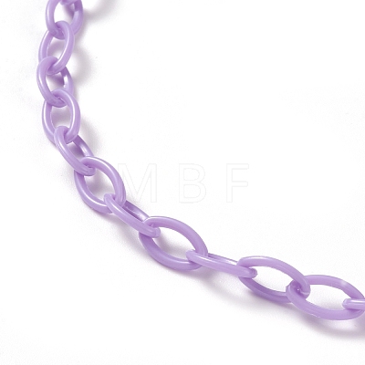 Personalized ABS Plastic Cable Chain Necklaces NJEW-JN03220-04-1
