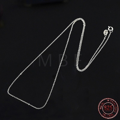 Rhodium Plated Sterling Silver Necklaces X-STER-M034-32B-1