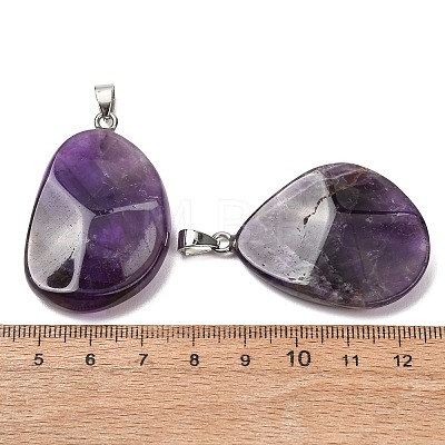 Natural Banded Amethyst Pendants GG-K002-05H-1