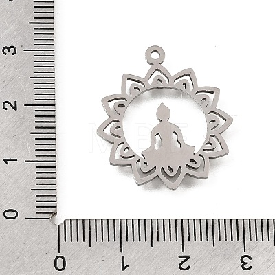 Buddhist 304 Stainless Steel Pendants SA-CBA4CE0-06P-1