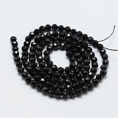 Natural Black Spinel Beads Strands G-E366-07-3mm-1