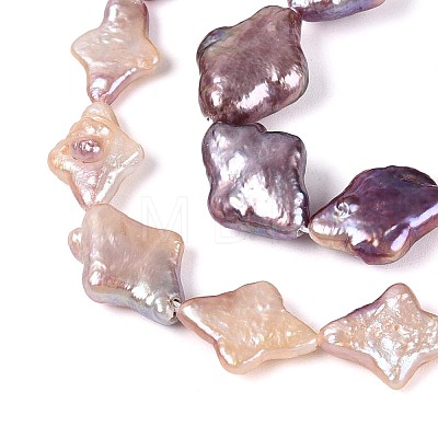Natural Baroque Keshi Pearl Beads Strands PEAR-S022-01A-1