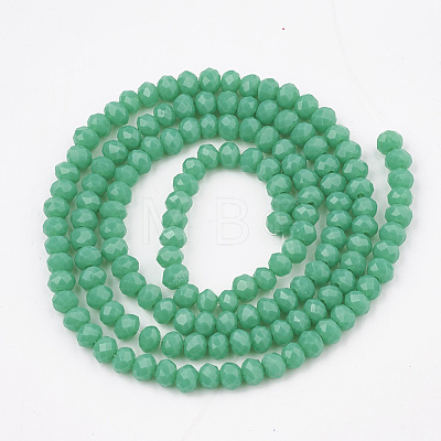 Opaque Solid Color Glass Beads Strands GLAA-S178-12C-05-1