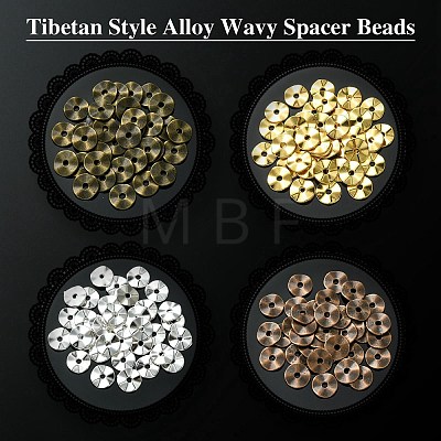 Tibetan Style Alloy Wavy Spacer Beads PALLOY-CJ0001-53-NR-1