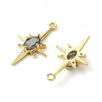 Brass Micro Pave Cubic Zirconia Pendants X-KK-M277-08G-01-1