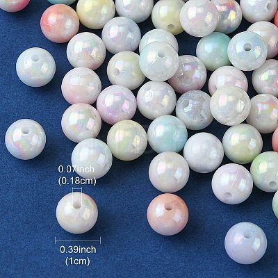Two Tone Opaque Acrylic Beads SACR-YW0001-62B-1